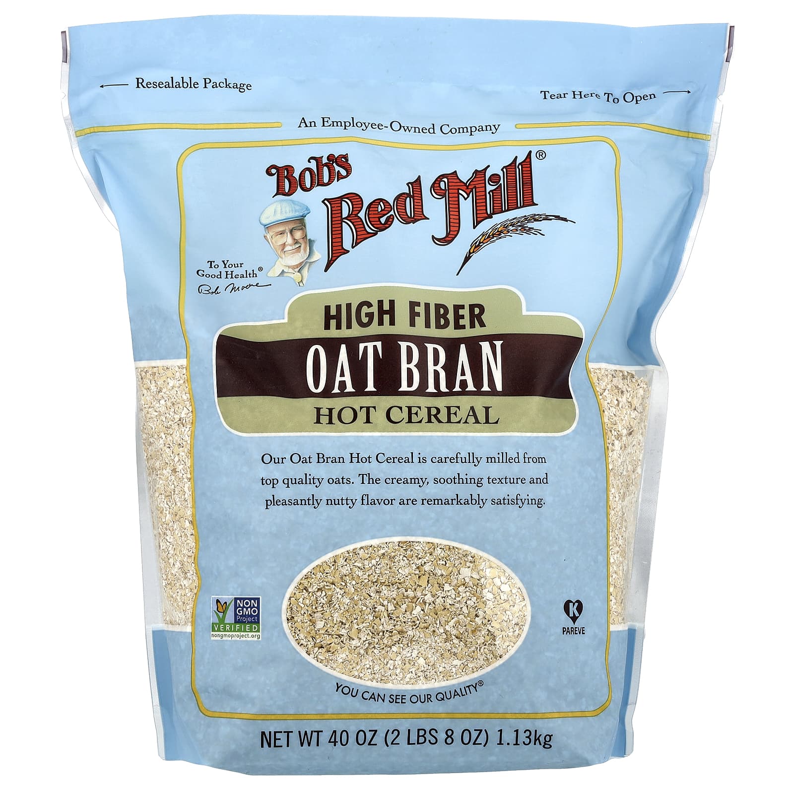 Хлопья Bob's Red Mill High Fiber Oat Bran Hot, 1.13 кг