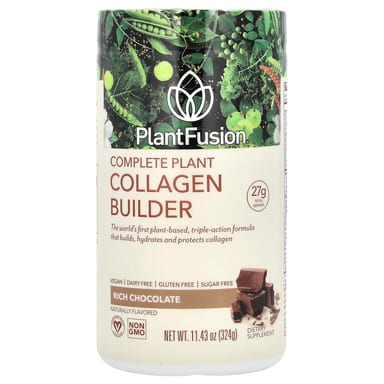 Шоколад PlantFusion Complete Plant Collagen Builder, вкус Rich Chocolate, 324 г