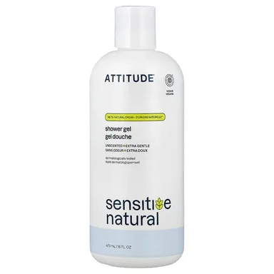 Фото товара: Гель для душа ATTITUDE Sensitive Natural, без отдушки, 473 мл