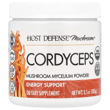 Кордицепс Host Defense Mushrooms™ Mushroom Mycelium Powder, 100 г, порошок