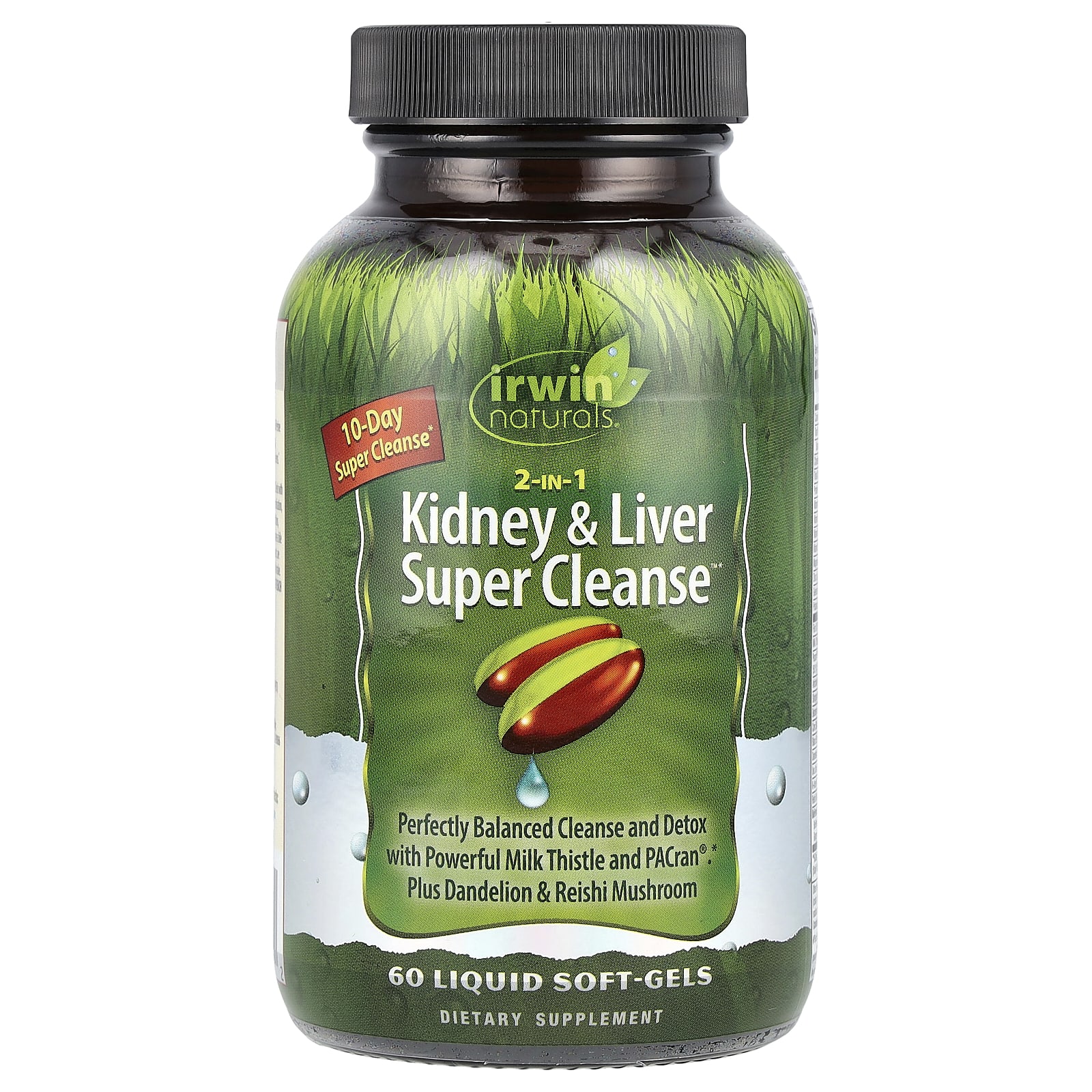 Комплекс для очищения Super Cleanse Irwin Naturals 2-In-1 Kidney & Liver™, 60 мягких капсул