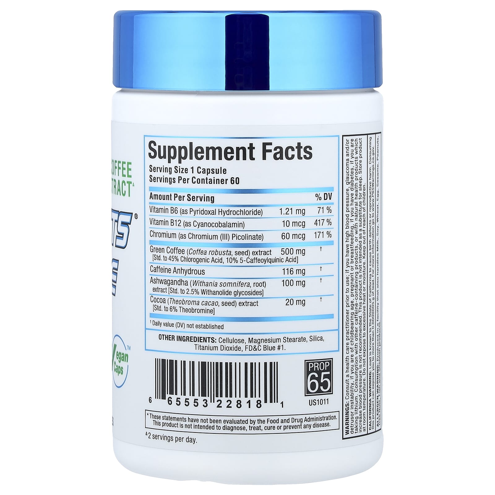 Кофе ALLMAX RAPIDCUTS® Femme Green Bean Extract, 60 капсул — фото 2