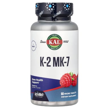 Витамин K2 MK-7 KAL K-2 MK-7, вкус Raspberry, 100 мкг, таблетки