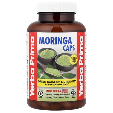 Моринга Yerba Prima Caps 180 Veg Caps, растительные капсулы