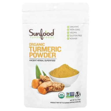 Куркума Sunfood Organic Powder, 113 г, порошок