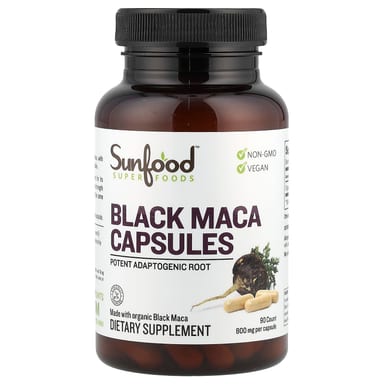 Мака Sunfood Black, 800 мг, 90 капсул