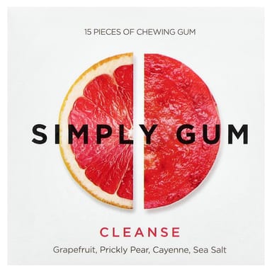 Морская соль Simply Gum Chewing Gum Cleanse Grapefruit Prickly Pear Cayenne, оттенок 15 Pieces