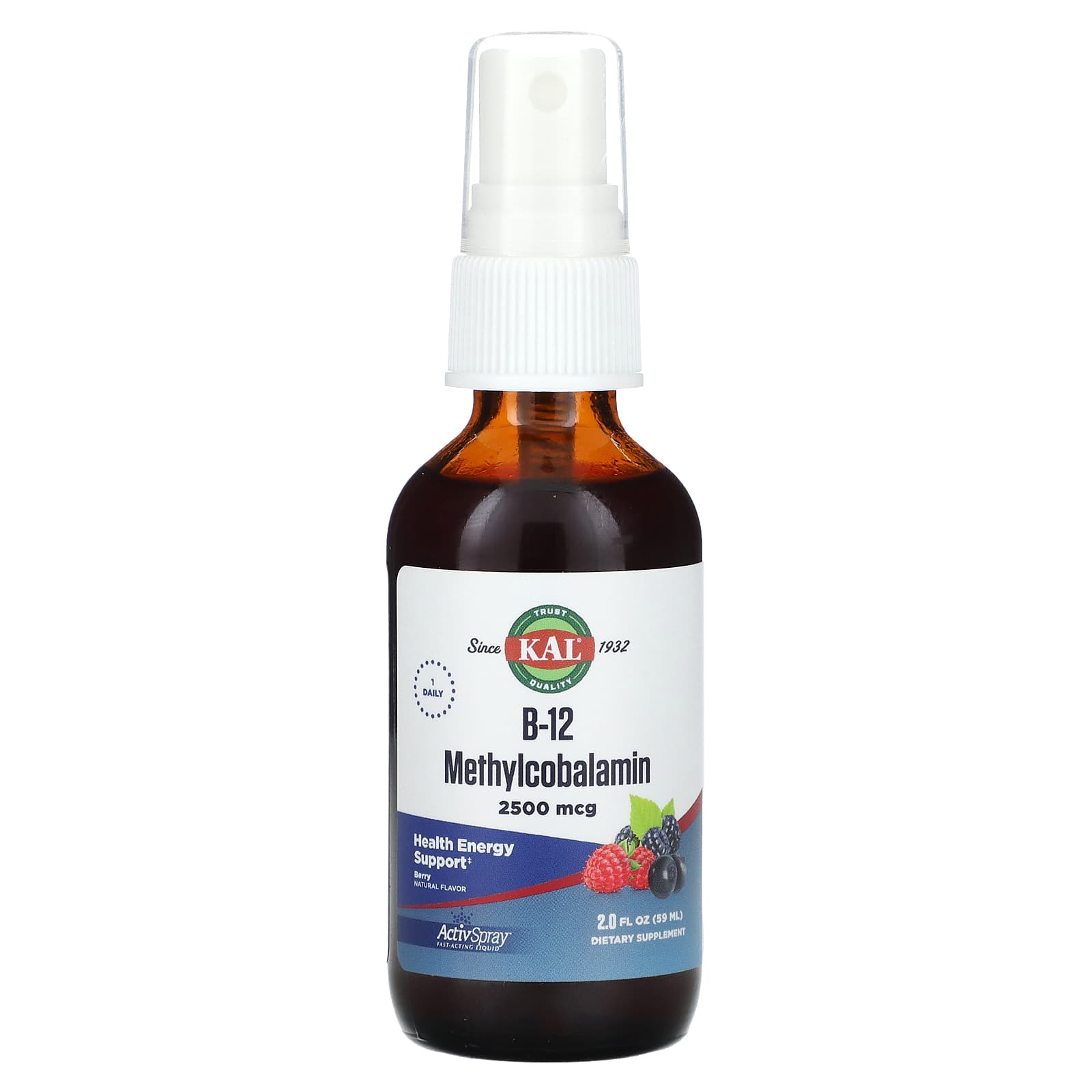 Метил B12 KAL, вкус Berry, 2500 мкг, 59 мл