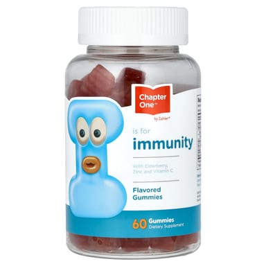 Бузина Chapter One Immunity Zinc and Vitamin C Flavored, вкус With Elderberry, 60 жевательных пастилок