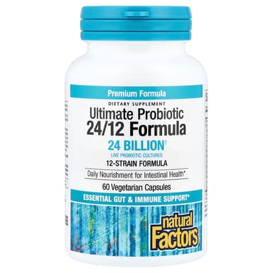 Пробиотик Natural Factors Ultimate, оттенок 24/12 Formula, 60 растительных капсул