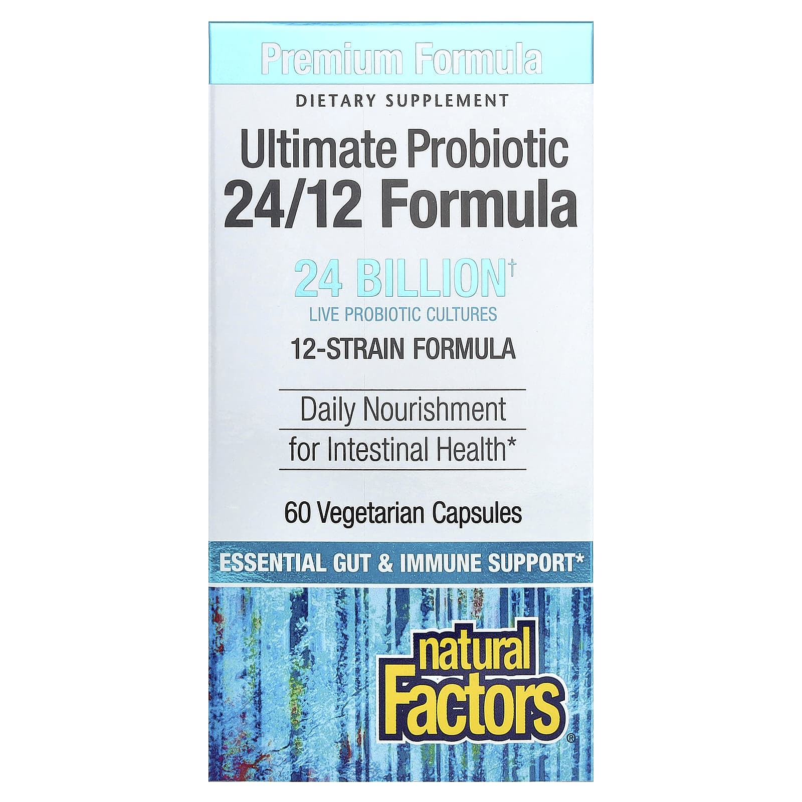 Пробиотик Natural Factors Ultimate, оттенок 24/12 Formula, 60 растительных капсул — фото 2