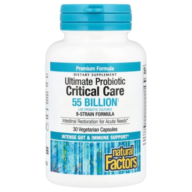 Пробиотик Natural Factors Ultimate Critical Care, 55 млрд КОЕ, 30 растительных капсул