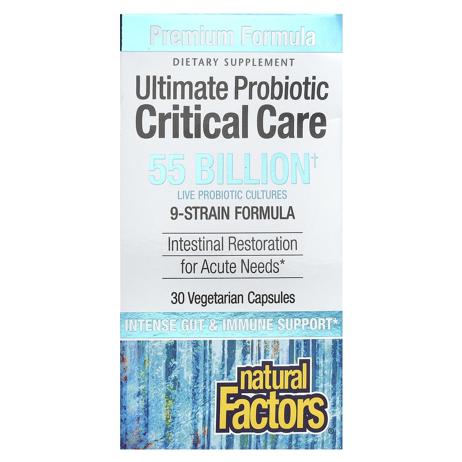 Пробиотик Natural Factors Ultimate Critical Care, 55 млрд КОЕ, 30 растительных капсул — фото 2