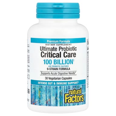 Пробиотик Natural Factors Ultimate Critical Care, 100 млрд КОЕ, 30 растительных капсул