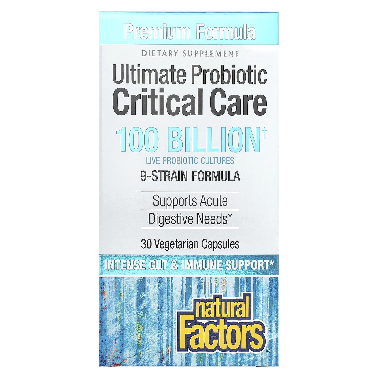 Пробиотик Natural Factors Ultimate Critical Care, 100 млрд КОЕ, 30 растительных капсул — фото 2
