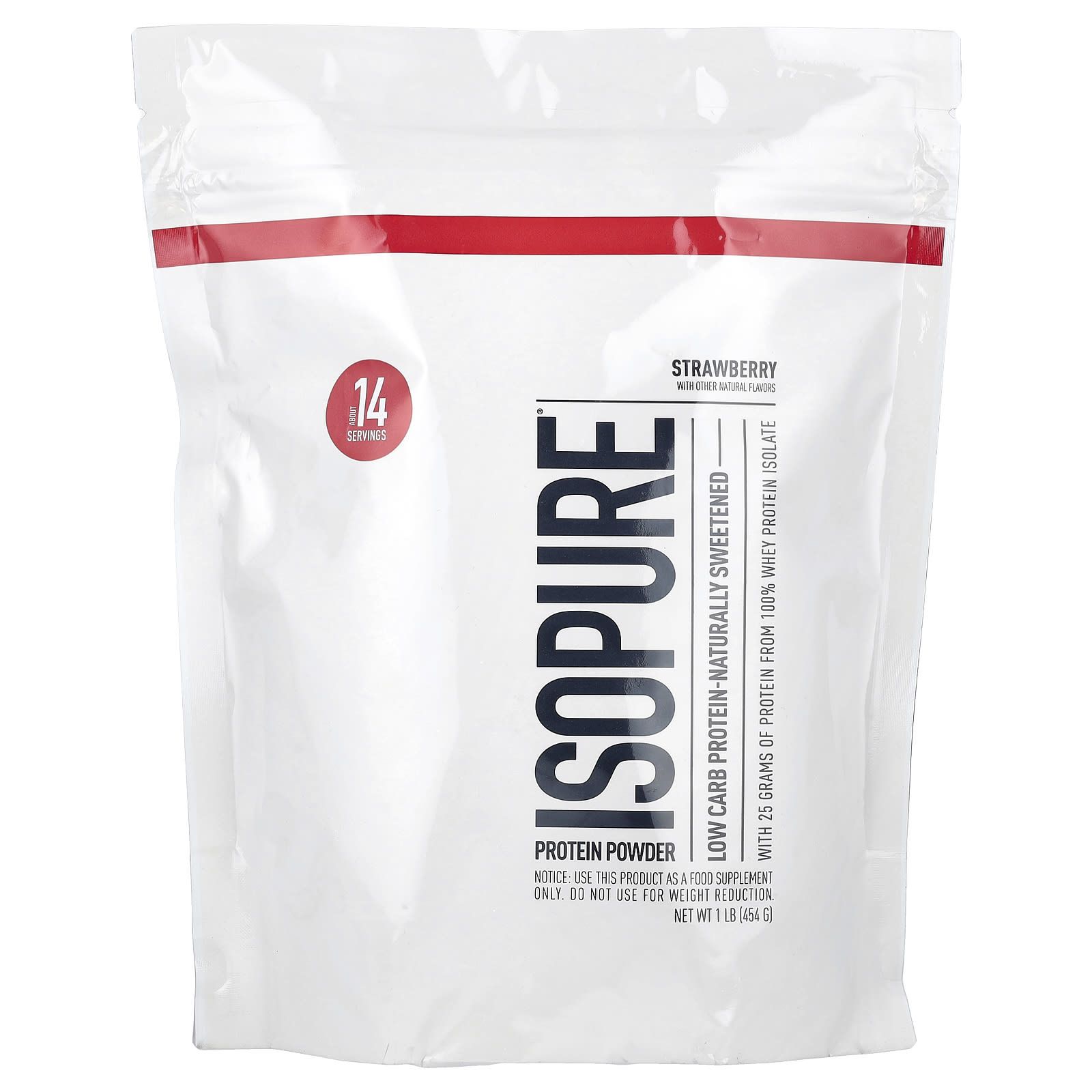 Протеиновый порошок Isopure Low Carb, вкус Strawberry, 454 г