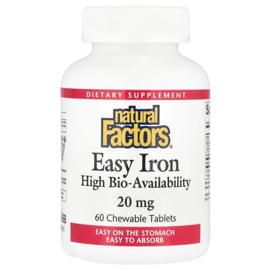 Железо Natural Factors Easy, 60 жевательных таблеток