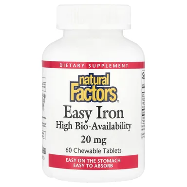 Фото товара: Железо Natural Factors Easy, 60 жевательных таблеток