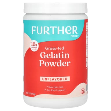 Порошок Further Food Grass-Fed Gelatin, без вкуса, 450 г