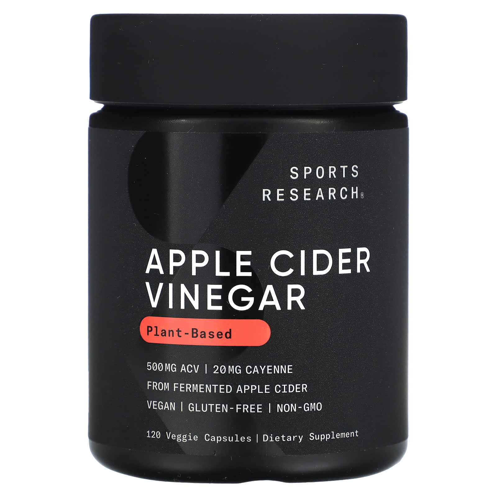 Яблочный уксус Sports Research, вкус Apple Cider Vinegar, 120 растительных капсул