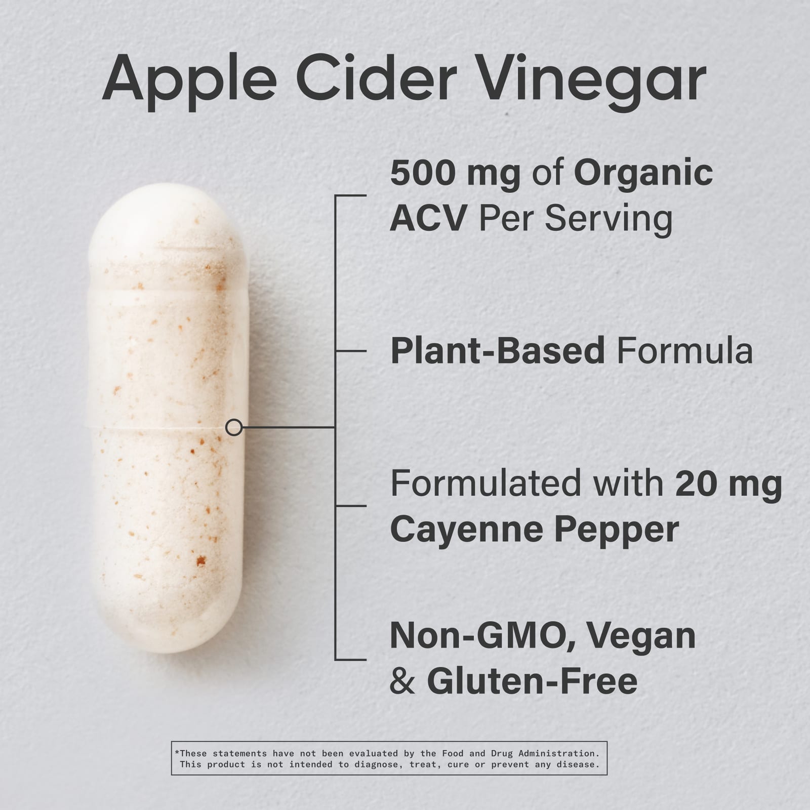 Яблочный уксус Sports Research, вкус Apple Cider Vinegar, 120 растительных капсул — фото 3