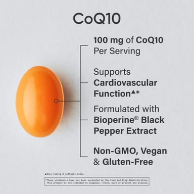 Коэнзим Q10 Sports Research USP Grade with BioPerine 120 Veggie, мягкие капсулы