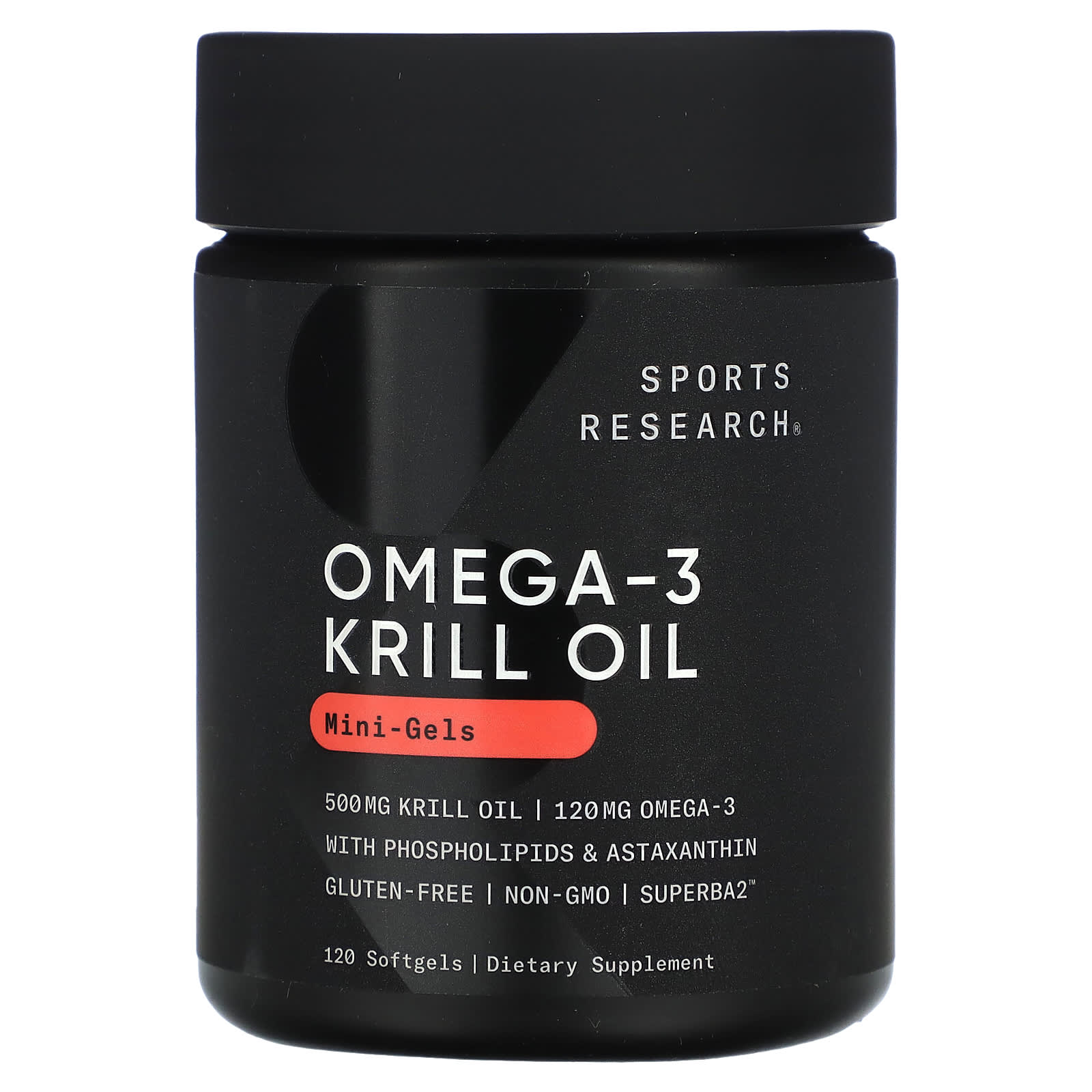 Масло криля Sports Research Omega-3 Mini-Gels, 500 мг, 120 мягких капсул