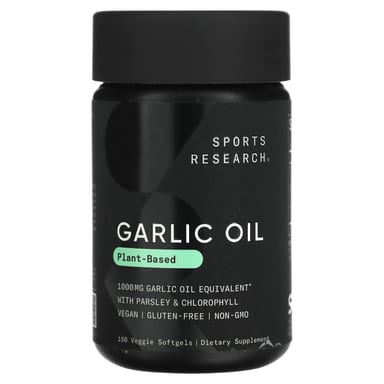 Масло Sports Research Garlic Plant-Based 150 Veggie, мягкие капсулы