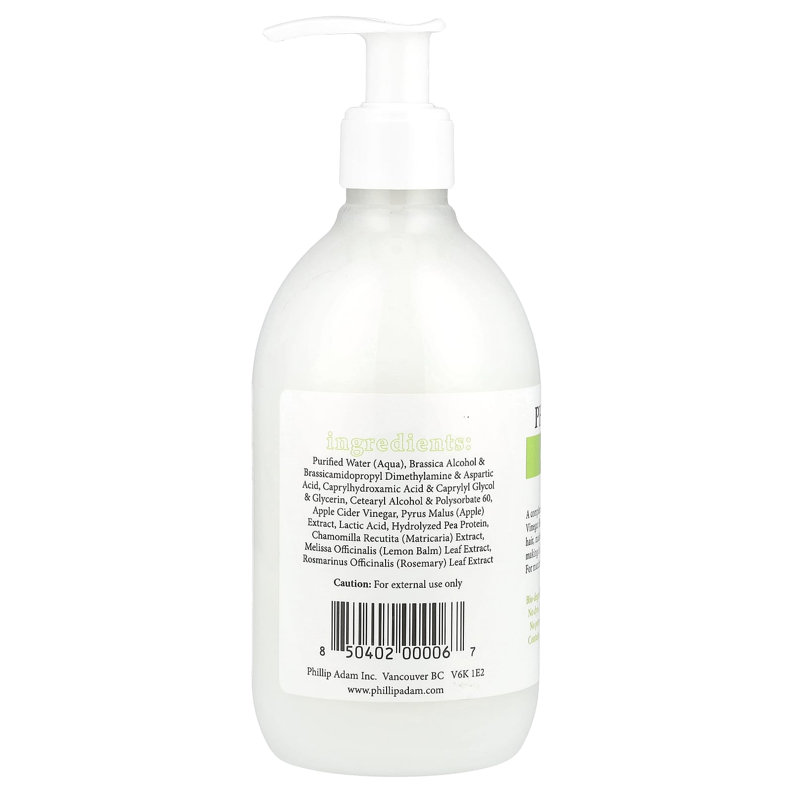 Яблочный уксус Phillip Adam Conditioner, вкус Apple Cider Vinegar, 355 мл — фото 2