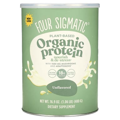 Грибной комплекс Four Sigmatic Plant-Based Organic Protein with & Adaptogens, без вкуса, 480 г
