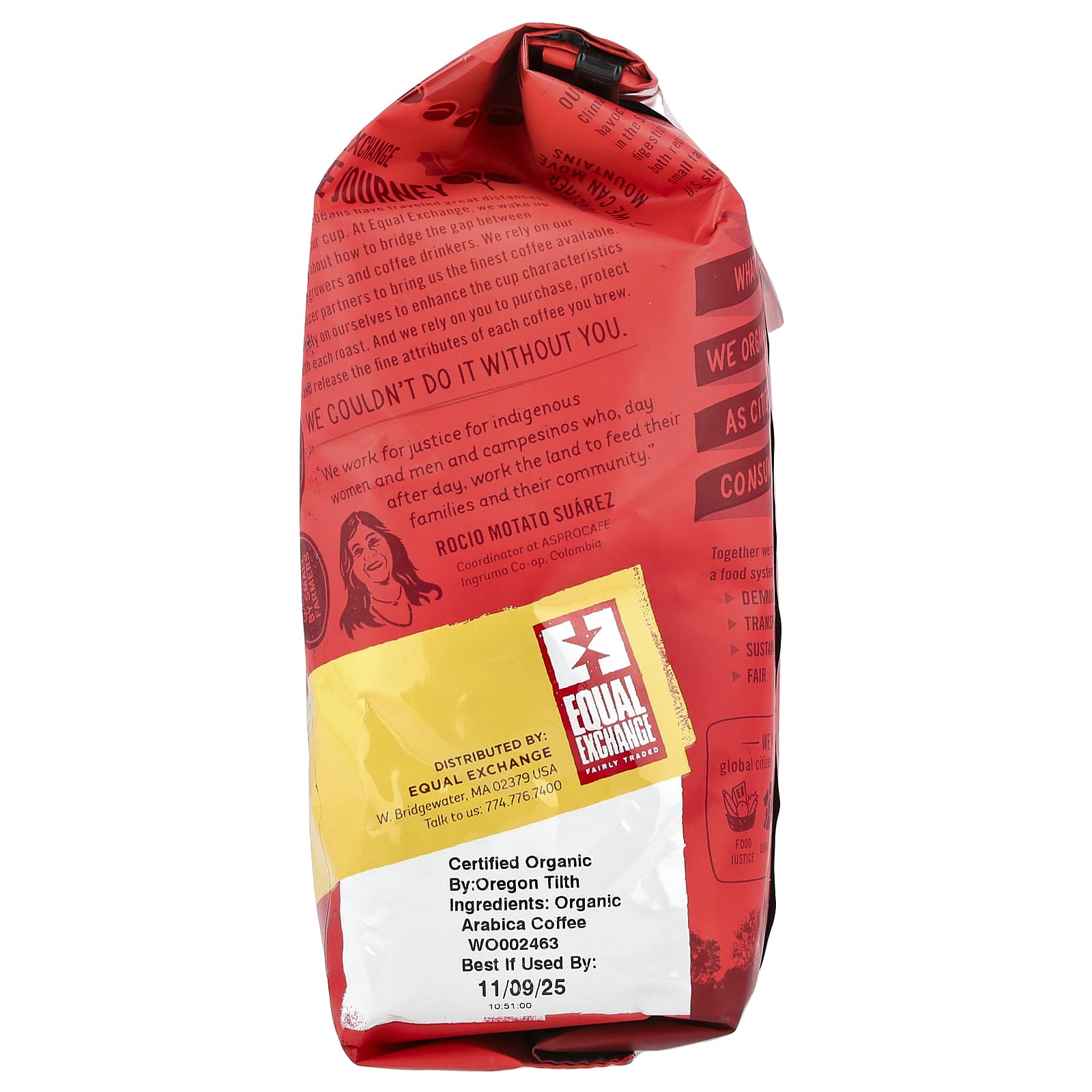 Кофе Equal Exchange Organic Whole Bean Full City Roast, оттенок Decaffeinated, 340 г — фото 2