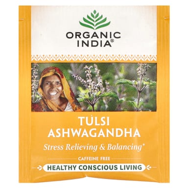Ашваганда Organic India Tulsi Tea, без кофеина, оттенок 18 Infusion Bags, 36 г