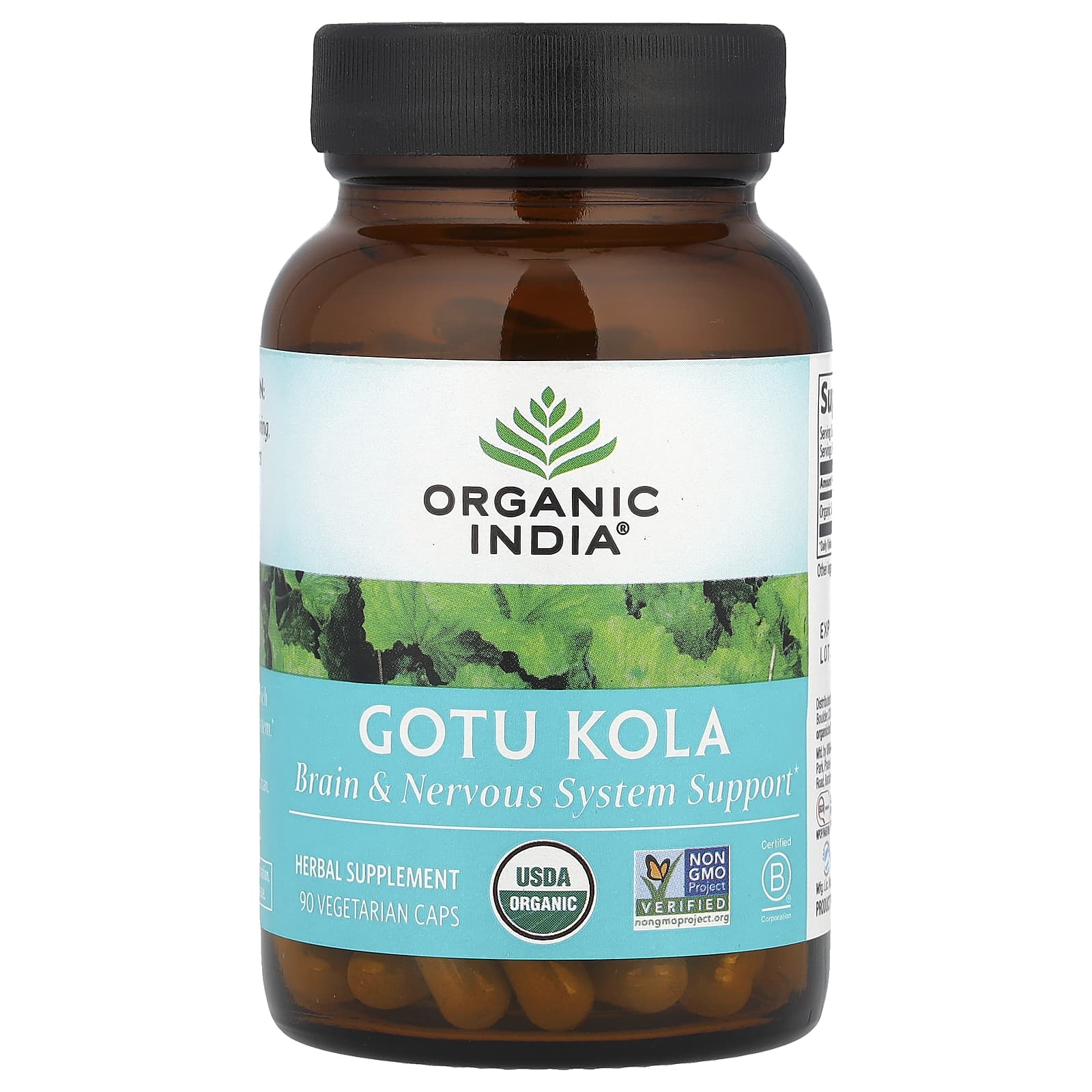 Готу кола Organic India Gotu Kola, 350 мг, капсулы