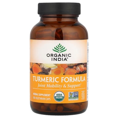 Куркума Organic India Formula, оттенок 180 Vegetarian Caps