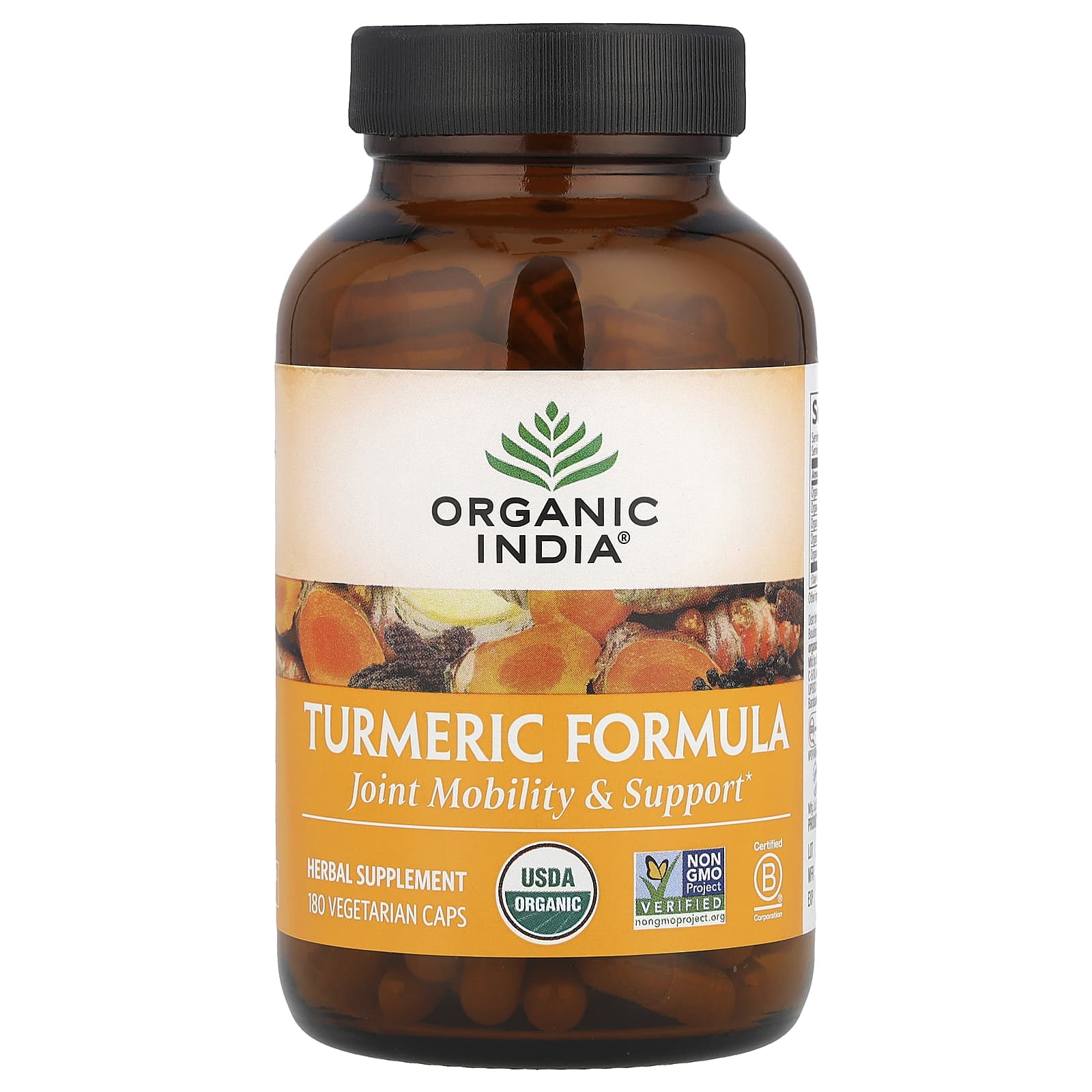 Куркума Organic India Formula, оттенок 180 Vegetarian Caps