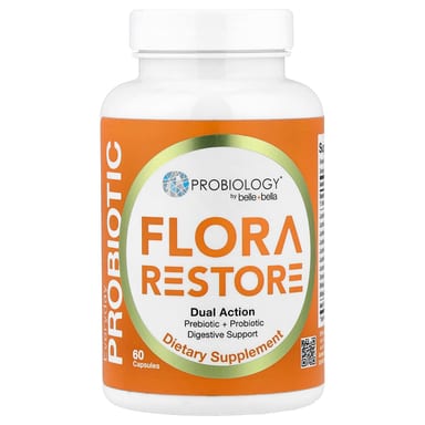 Пробиотик Probiology®, Flora Restore, 15 миллиардов КОЕ, 60 капсул