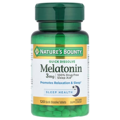 Мелатонин Nature's Bounty 120 Quick Dissolve Tablets, вкус Natural Cherry, 3 мг, таблетки