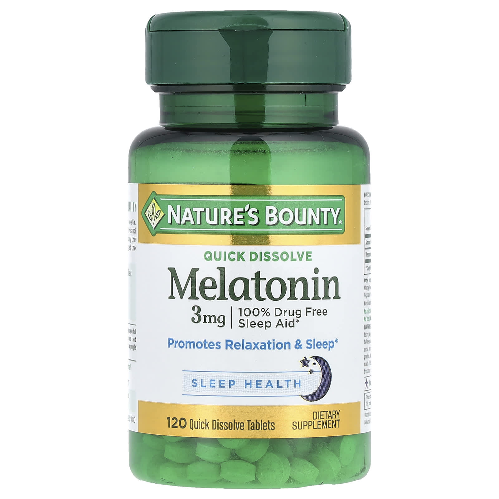 Мелатонин Nature's Bounty 120 Quick Dissolve Tablets, вкус Natural Cherry, 3 мг, таблетки