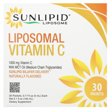 Витамин C Sunlipid Liposomal with MCT Oil, оттенок 30 Packets, 5 мл, саше