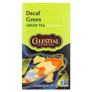 Зеленый чай Celestial Seasonings 20 Tea Bags, оттенок Decaf, 36 г, чайные пакетики