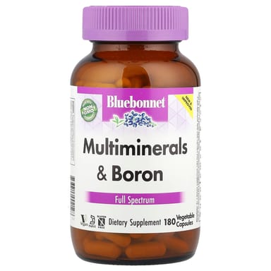 Бор Bluebonnet Nutrition Multiminerals &, 180 растительных капсул