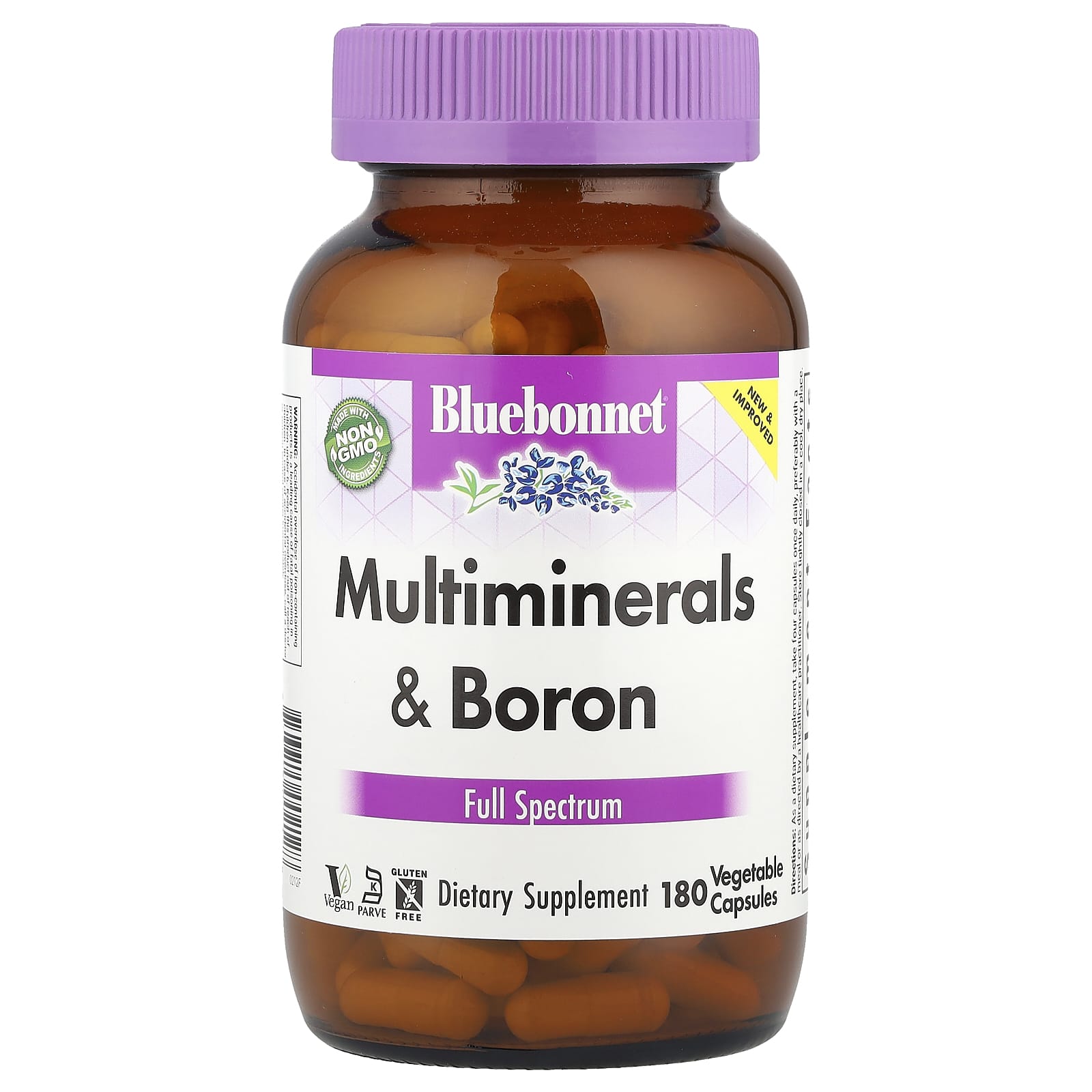 Бор Bluebonnet Nutrition Multiminerals &, 180 растительных капсул