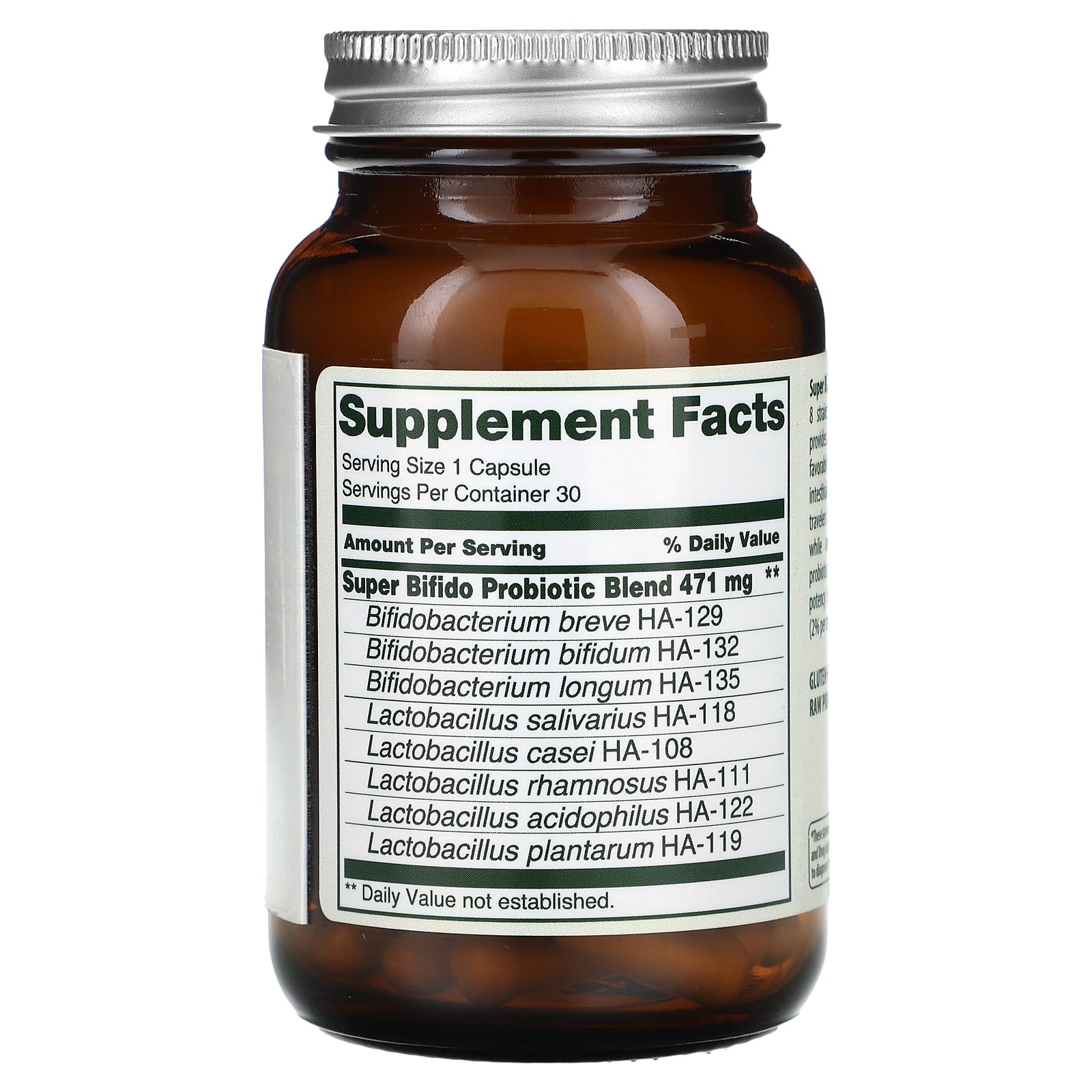 Пробиотик Flora Super Bifido Plus, оттенок 102 Billion Cells, 30 капсул