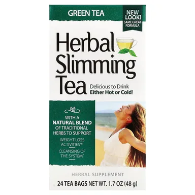 Фото товара: Зеленый чай 21st Century Herbal Slimming Tea 24 Tea Bags, 48 г, чайные пакетики