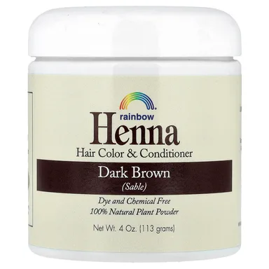 Фото товара: Кондиционер Rainbow Research Henna Hair Color & Dark Brown (Sable), 113 г