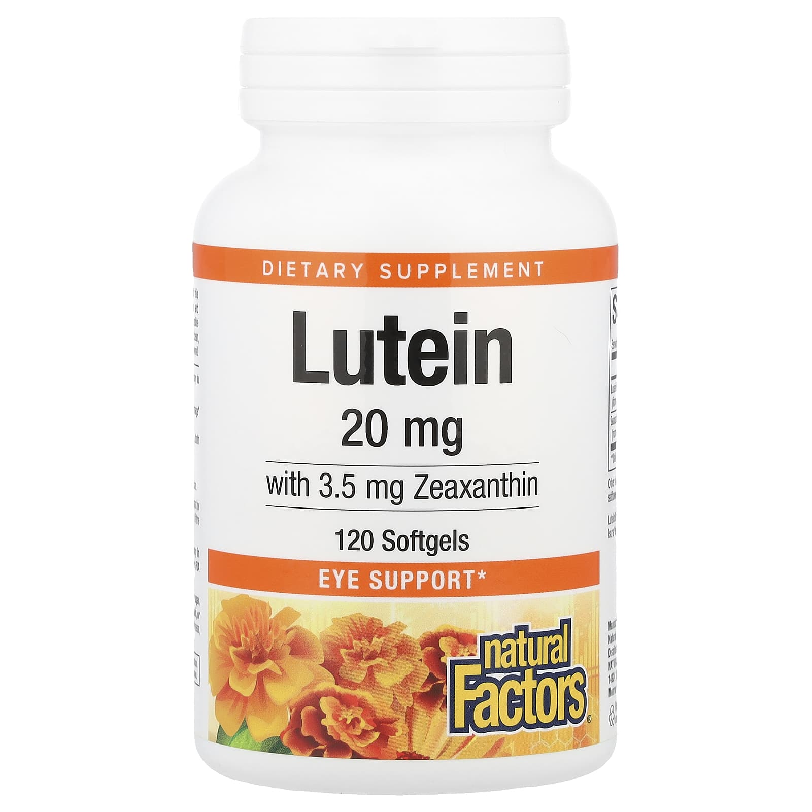 Зеаксантин Natural Factors Lutein, 120 мягких капсул