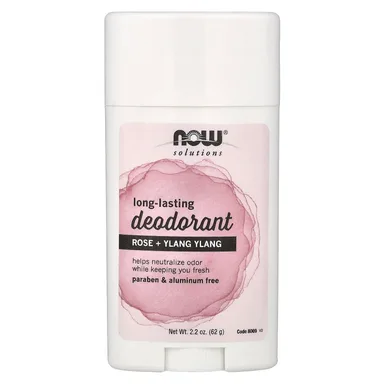 Фото товара: Дезодорант NOW Foods Solutions Long-Lasting Rose Ylang Ylang, 62 г