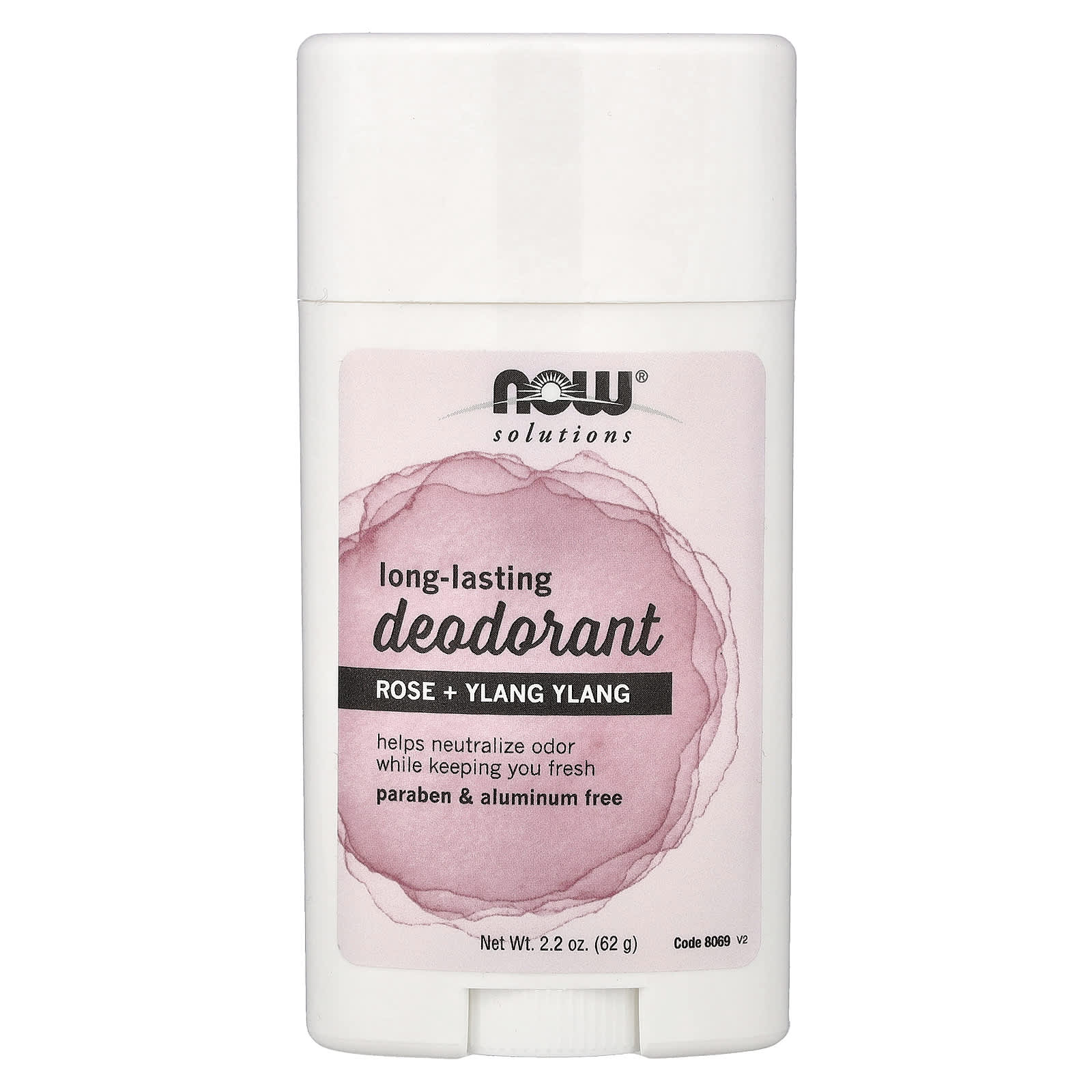 Дезодорант NOW Foods Solutions Long-Lasting Rose Ylang Ylang, 62 г