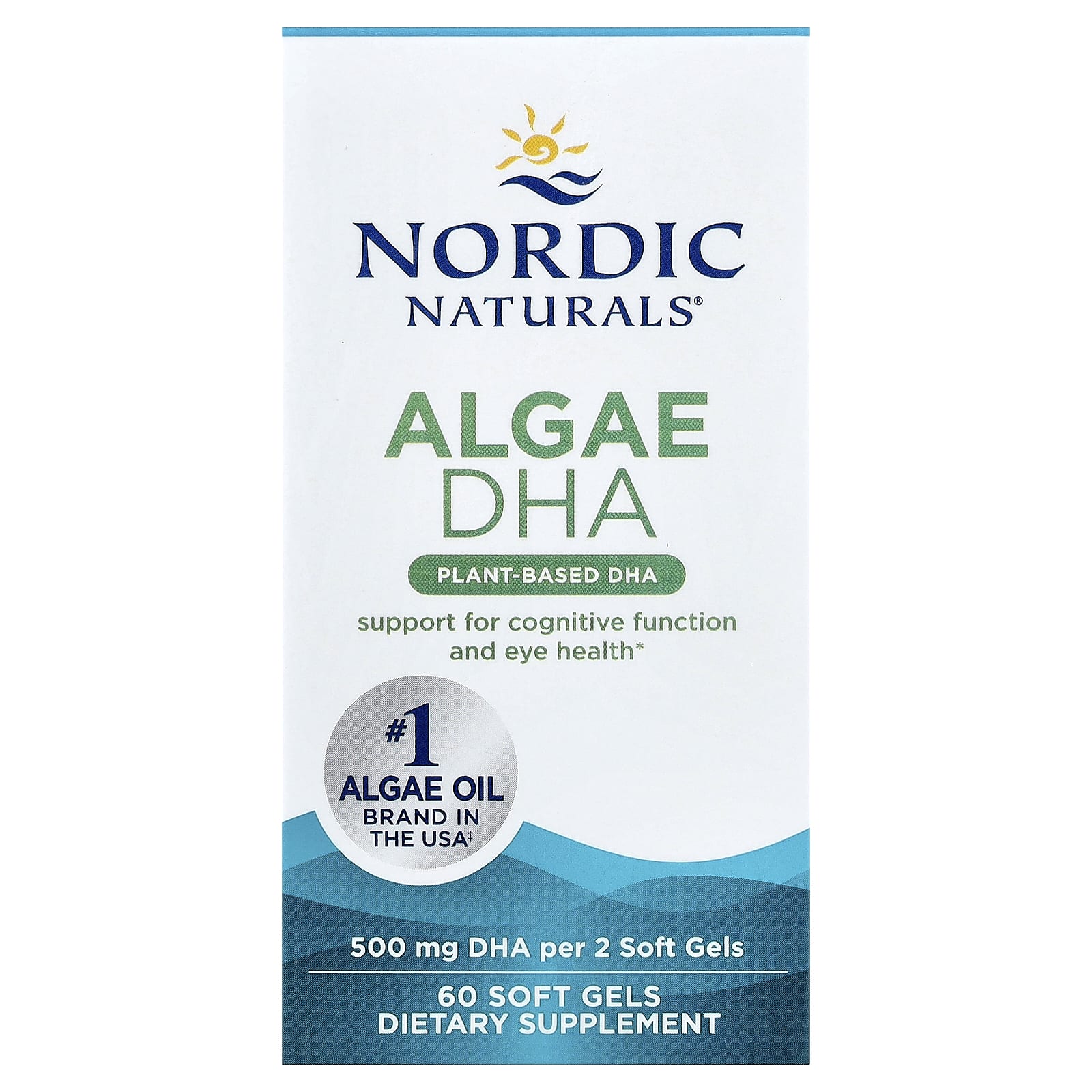 DHA из водорослей Nordic Naturals, 250 мг, 60 софтгелей — фото 2