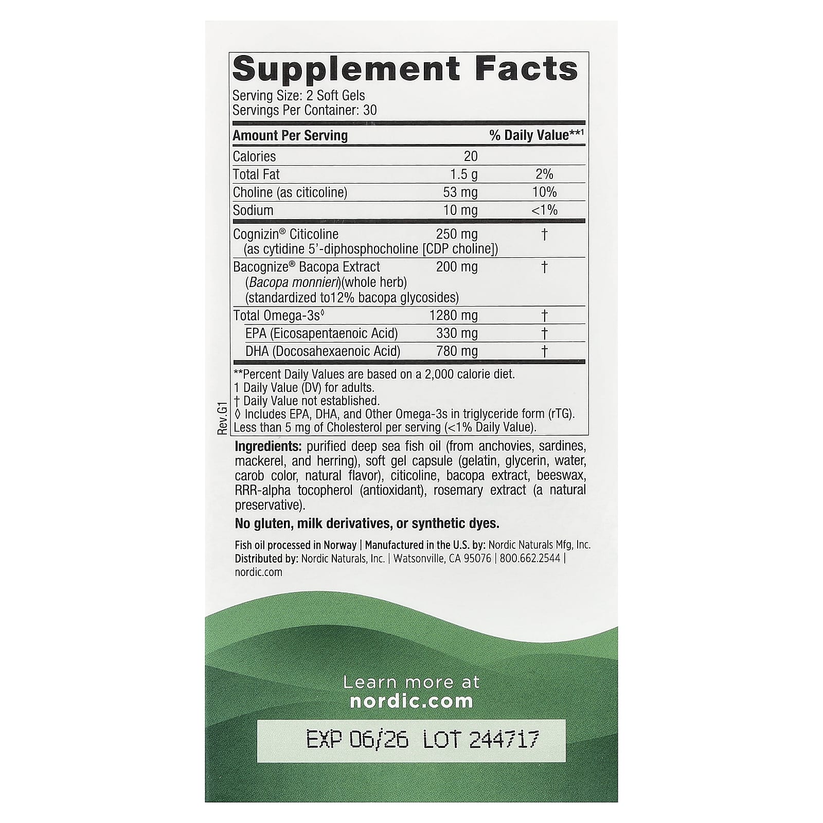 Комплекс омега Nordic Naturals Focus Support, 60 софтгелей — фото 3